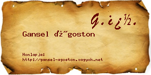 Gansel Ágoston névjegykártya